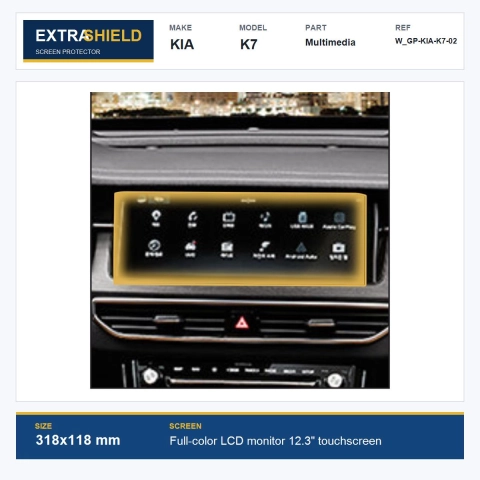 KIA K7 Multimedia ExtraShield Screen Protector