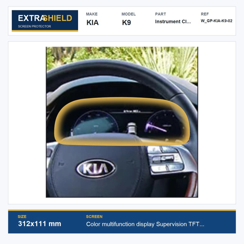 KIA K9 Instrument Cluster ExtraShield Screen Protector