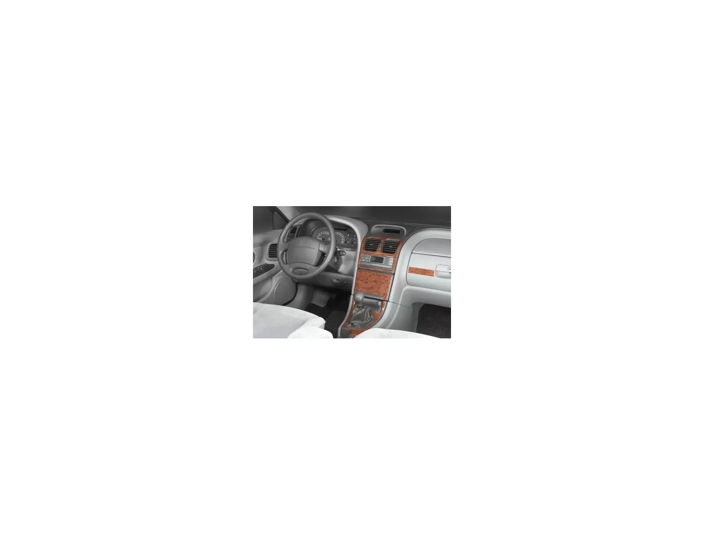 RENAULT Renault Laguna 07.98-01.01 3M 3D Interior Dashboard Trim Kit Dash Trim Dekor 15-Parts €38.49