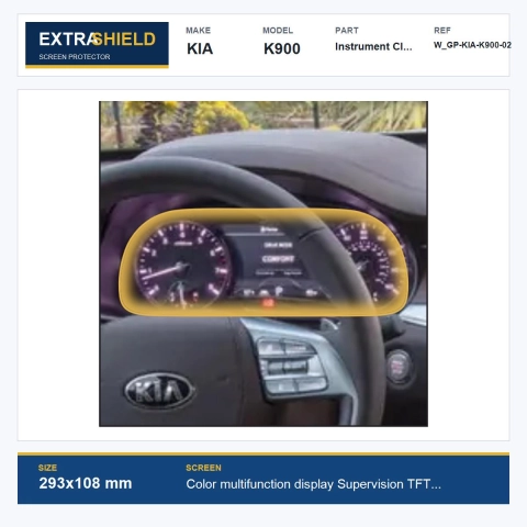 KIA K900 Instrument Cluster ExtraShield Screen Protector