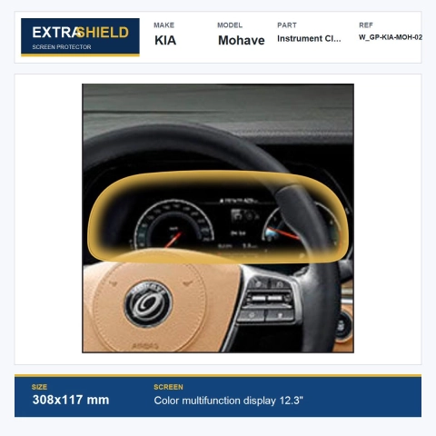KIA Mohave Instrument Cluster ExtraShield Screen Protector