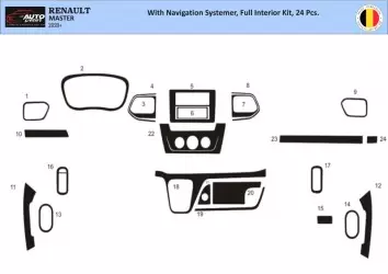 Renault Master III 2019 3D Decor de carlinga su interior del coche 24-Partes