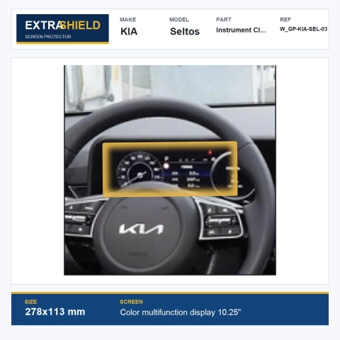 KIA Seltos Instrument Cluster ExtraShield Screen Protector