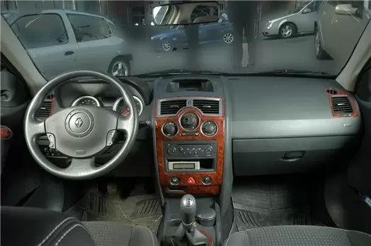 Renault Megane II 03.03-05.09 3D Decor de carlinga su interior del coche 17-Partes