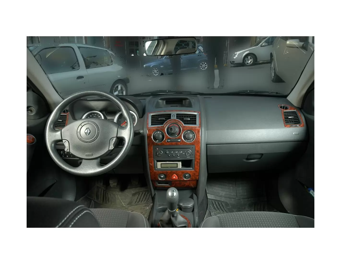 Renault Megane II 03-09 Mittelkonsole Armaturendekor Cockpit Dekor 17-Teilige - 1- Cockpit Dekor Innenraum