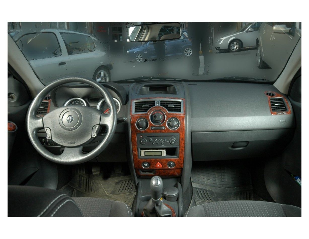 Renault Megane II 03.03-05.09 3M 3D Interior Dashboard Trim Kit Dash Trim Dekor 17-Parts