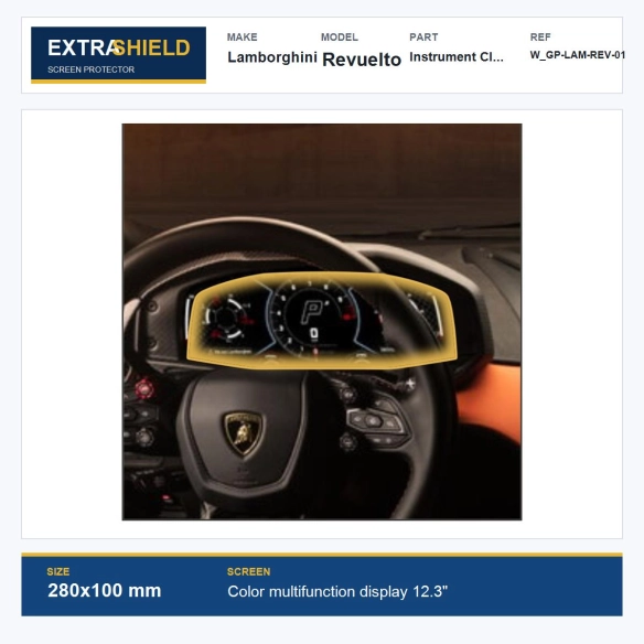 Lamborghini Revuelto Instrument Cluster ExtraShield Screen Protector
