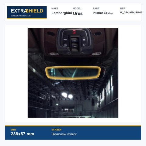 Lamborghini Urus Interior Equipment ExtraShield Screen Protector