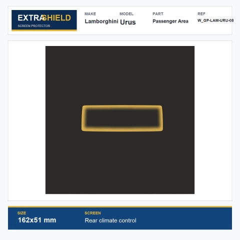 Lamborghini Urus Passenger Area ExtraShield Screen Protector