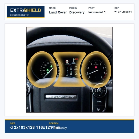 Land Rover Discovery Instrument Cluster ExtraShield Screen Protector
