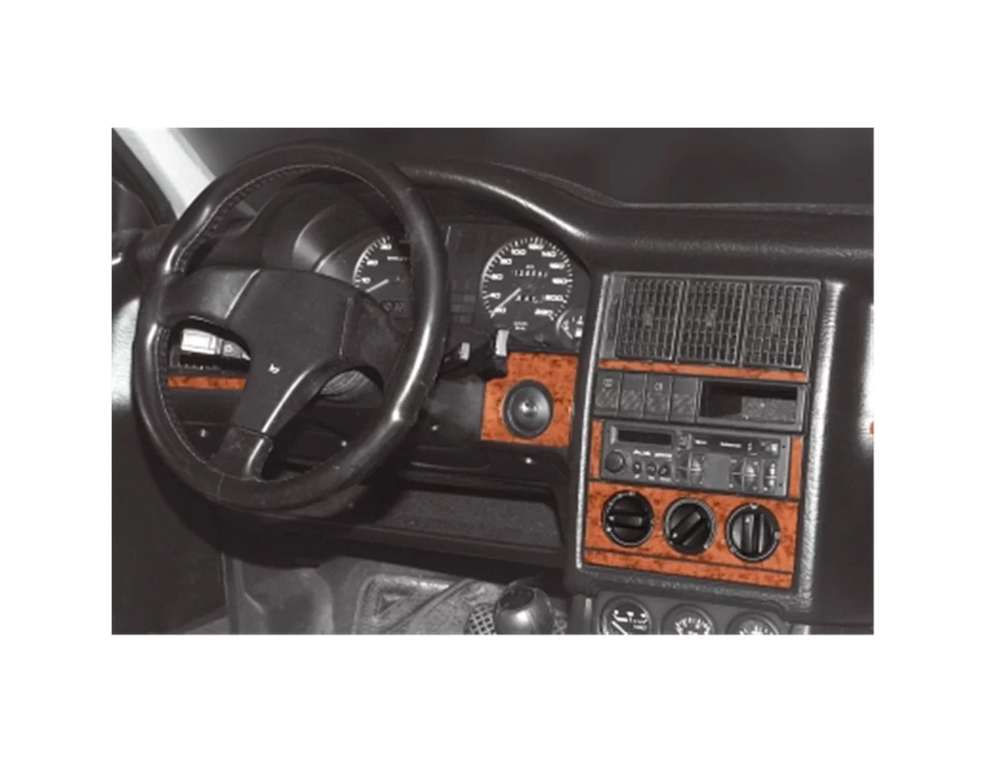 Audi 80 90 B4 10.86 - 01.95 Kit Rivestimento Cruscotto all'interno del veicolo Cruscotti personalizzati 11-Decori