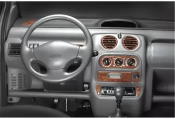 Renault Twingo 09.98-07.04 3M 3D Interior Dashboard Trim Kit Dash Trim Dekor 12-Parts