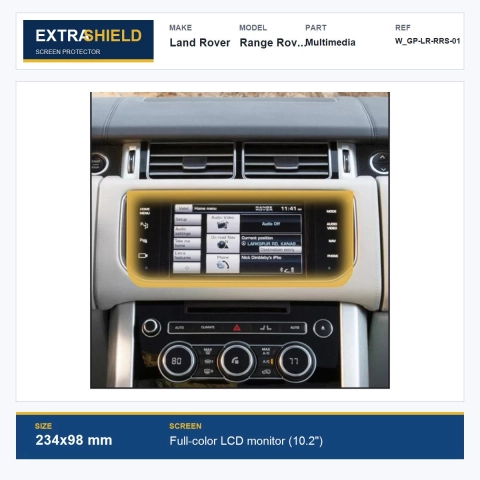 Land Rover Range Rover Sport Multimedia ExtraShield Screen Protector
