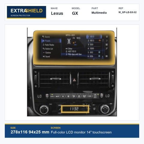 Lexus GX Multimedia ExtraShield Screen Protector
