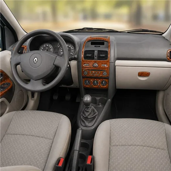 Renault Clio Symbol 2008+ 3D Armaturenbrett-Dekor-Set, 11 Teile
