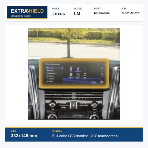 Lexus LM Multimedia ExtraShield Screen Protector