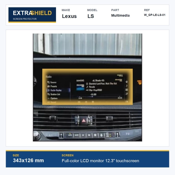 Lexus LS Multimedia ExtraShield Screen Protector