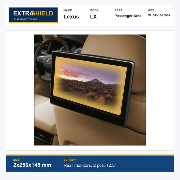 Lexus LX Passenger Area ExtraShield Screen Protector