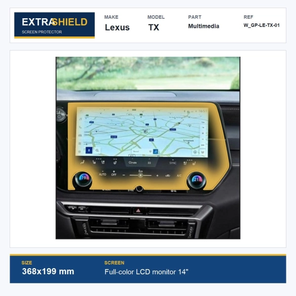Lexus TX Multimedia ExtraShield Screen Protector