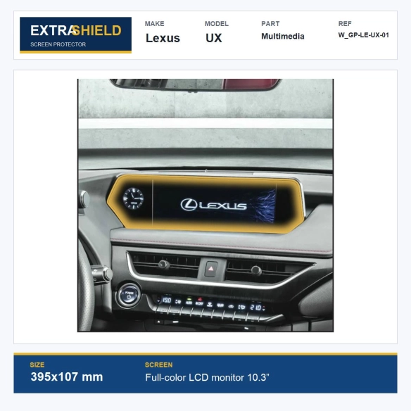 Lexus UX Multimedia ExtraShield Screen Protector