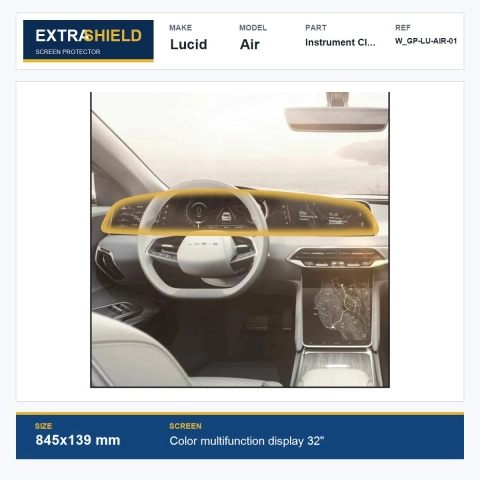 Lucid Air Instrument Cluster ExtraShield Screen Protector