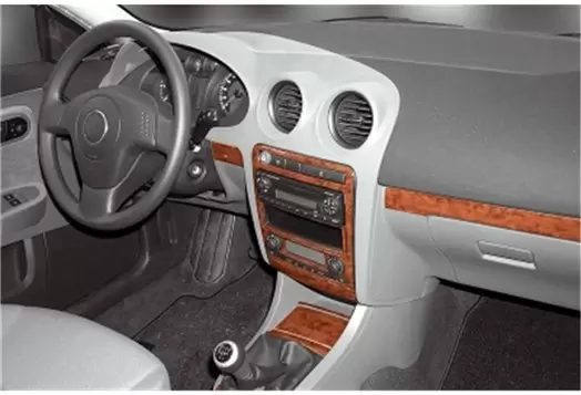 Seat Ibiza-Cordoba 04.02-12.07 3M 3D Interior Dashboard Trim Kit Dash Trim Dekor 14-Parts