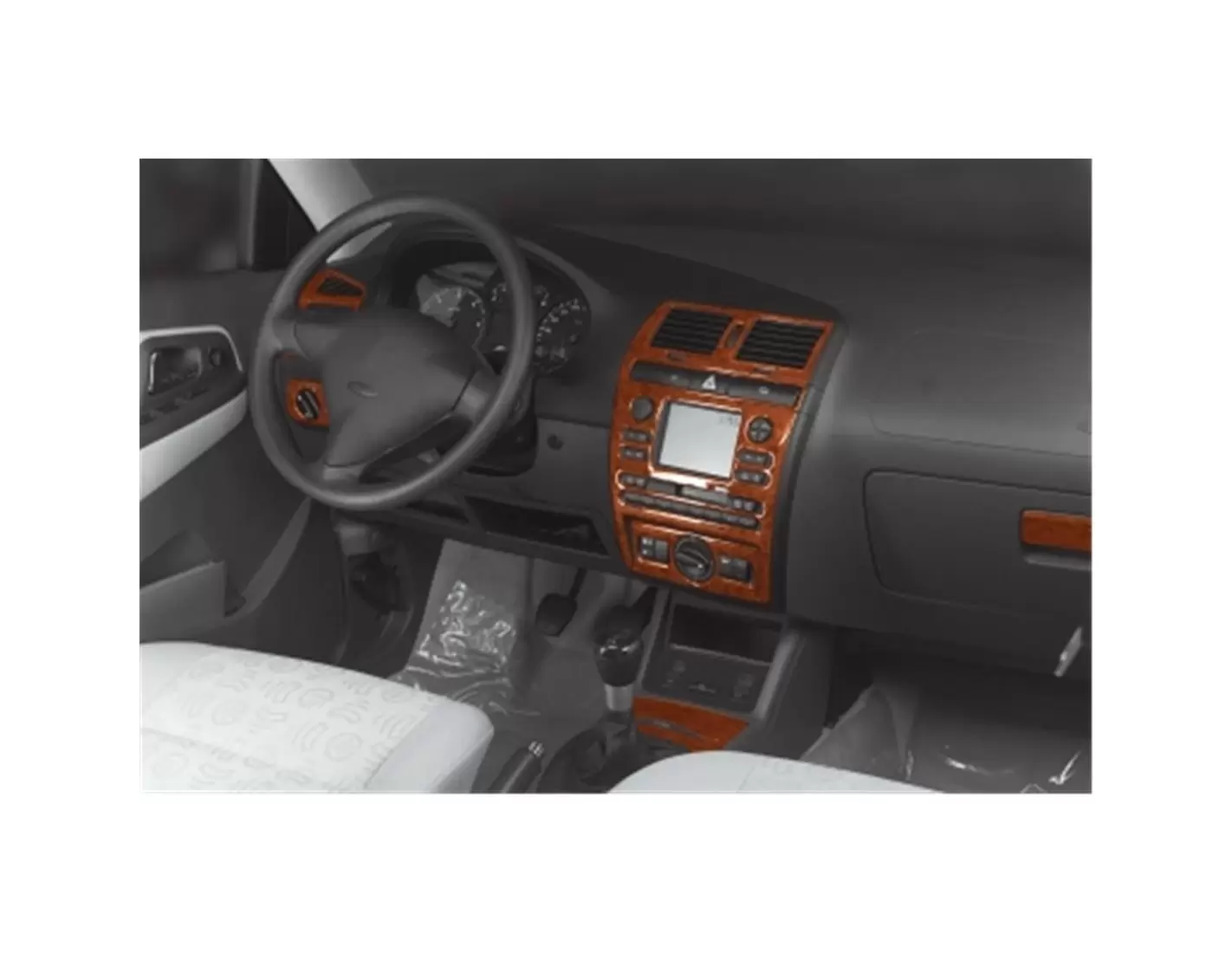 Seat Ibiza-Cordoba 08.99-03.02 3D Decor de carlinga su interior del coche 9-Partes
