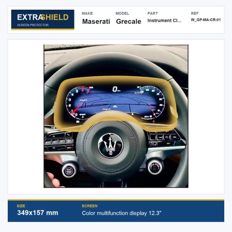 Maserati Grecale Instrument Cluster ExtraShield Screen Protector