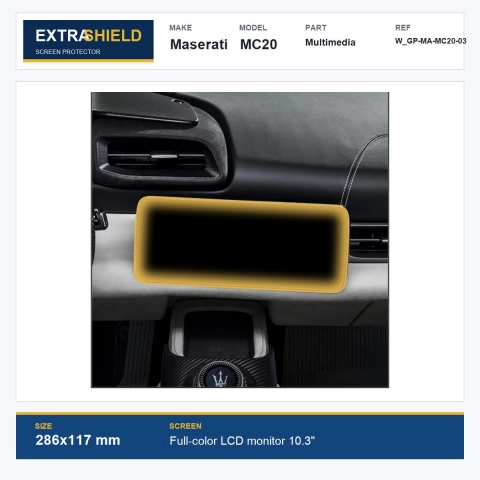 Maserati MC20 Multimedia ExtraShield Screen Protector