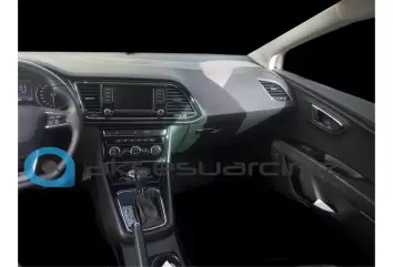 Seat Leon 01.2014 3D Inleg dashboard Interieurset aansluitend en pasgemaakt op he 14 -Teile
