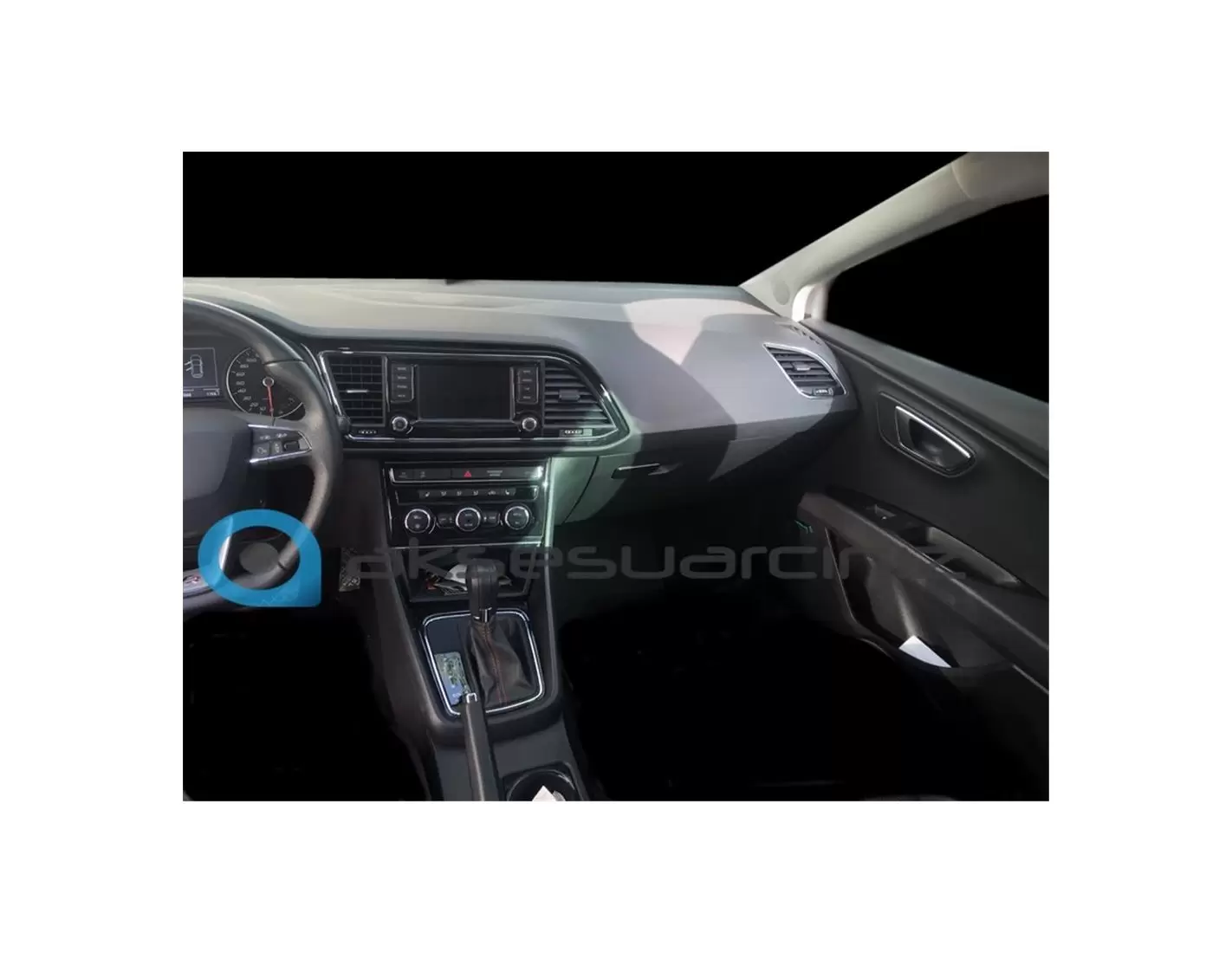 Seat Leon 01.2014 3D Decor de carlinga su interior del coche 14-Partes