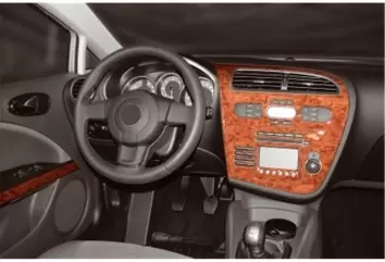 Seat Leon 1P 06.05-09.09 3D Decor de carlinga su interior del coche 8-Partes