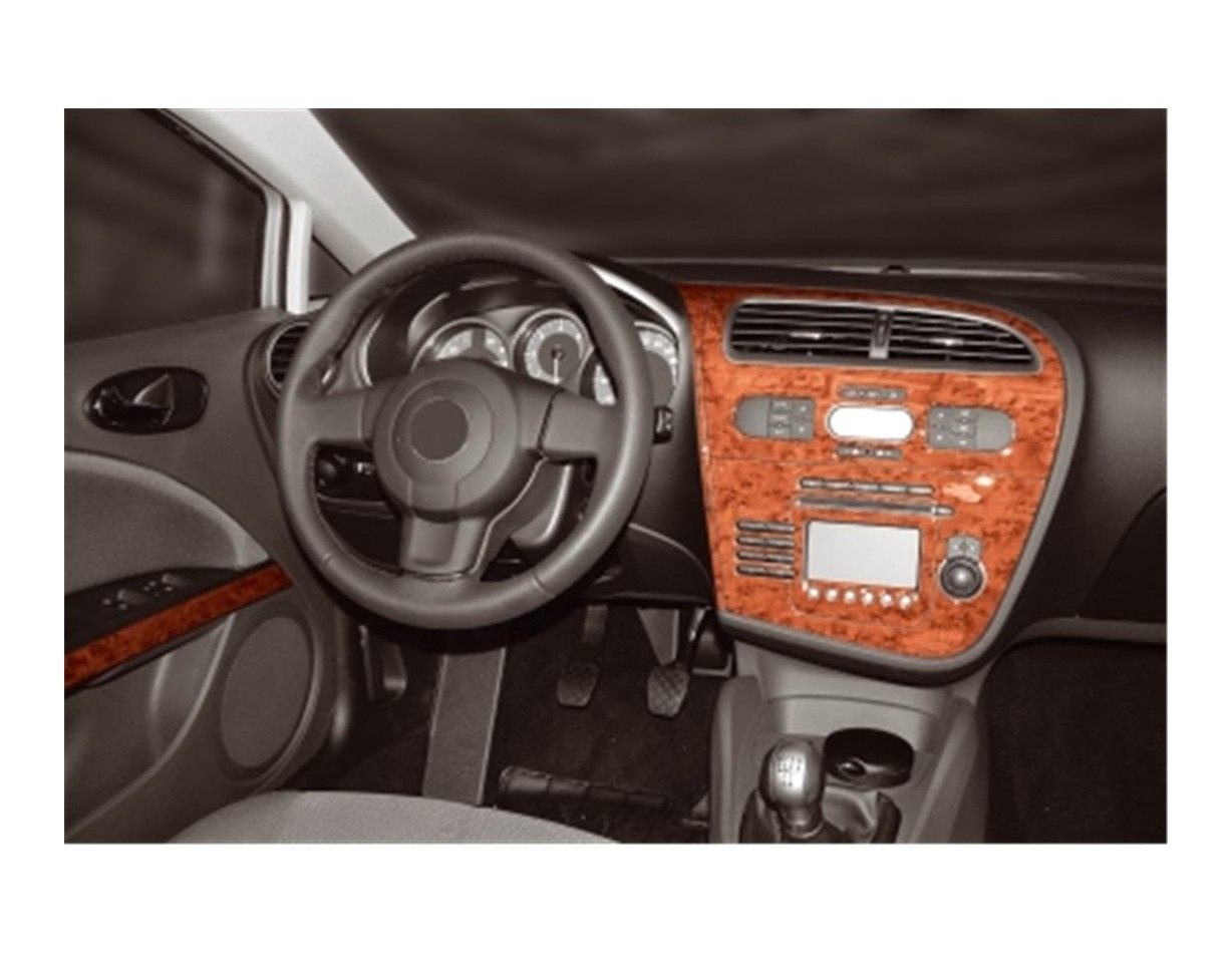 Seat Leon 1P 06.05-09.09 3D Decor de carlinga su interior del coche 8-Partes
