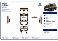 Dacia Duster 2013+ 3D dashboard trim kit, 13 parts