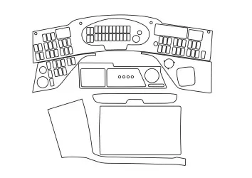 Setra 4-Series 01.2002 3M 3D Interior Dashboard Trim Kit Dash Trim Dekor FULL