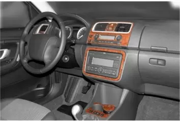 Skoda Fabia 5J Roomster 06.2006 3D Decor de carlinga su interior del coche 20-Partes