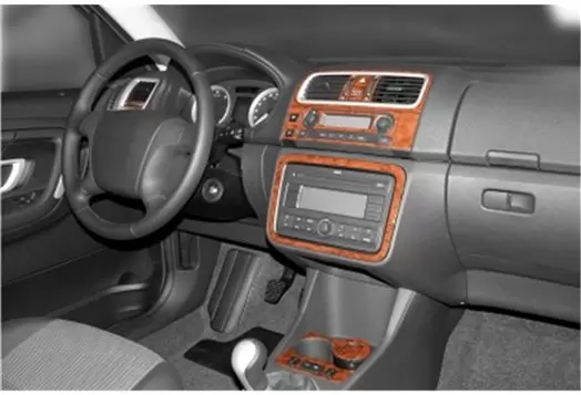 5M Car Interior Trim Strip For Skoda Octavia 2 3 Superb Fabia
