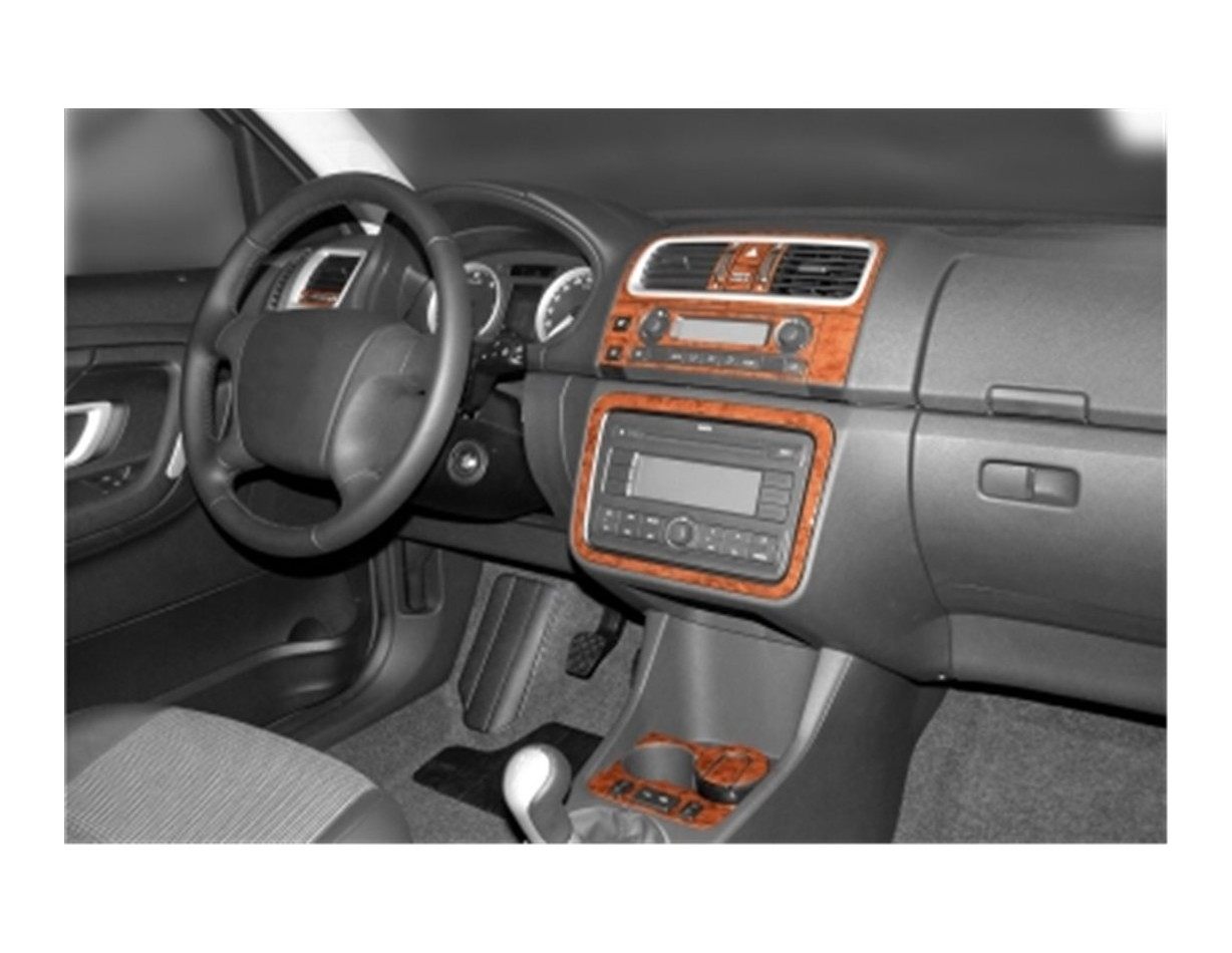 Skoda Fabia 5J Roomster 2006 Mittelkonsole Armaturendekor Cockpit Dekor 20-Teilige - 1- Cockpit Dekor Innenraum