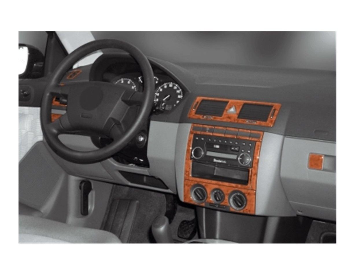 Skoda Fabia 6Y 09.99-05.06 3M 3D Interior Dashboard Trim Kit Dash Trim Dekor 24-Parts
