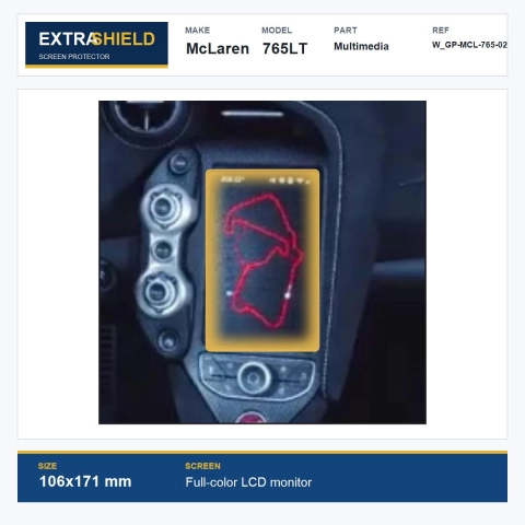 McLaren 765LT Multimedia ExtraShield Screen Protector