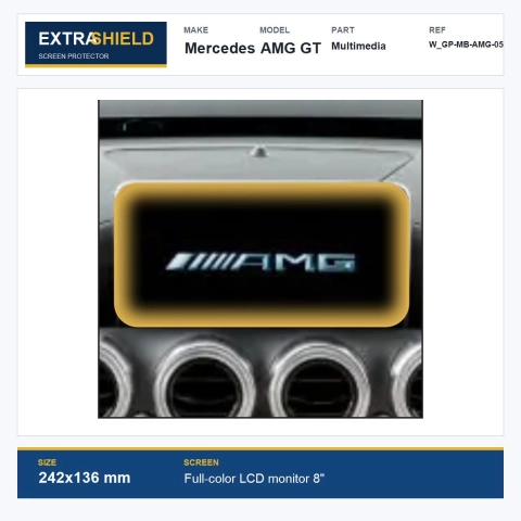 Mercedes AMG GT Multimedia ExtraShield Screen Protector