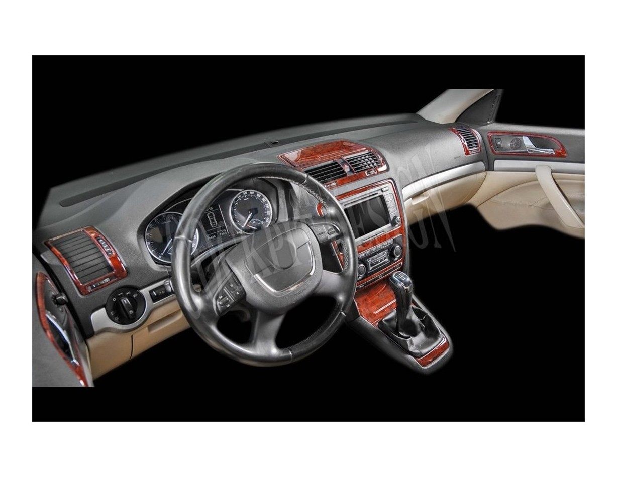 Skoda Octavia A5 1Z 09.2009 3M 3D Interior Dashboard Trim Kit Dash Trim Dekor 11-Parts