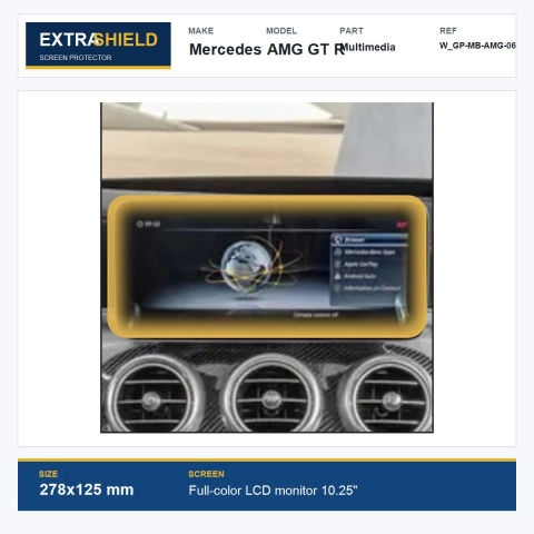 Mercedes AMG GT R Multimedia ExtraShield Screen Protector