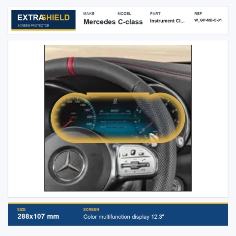 Mercedes C-class Instrument Cluster ExtraShield Screen Protector