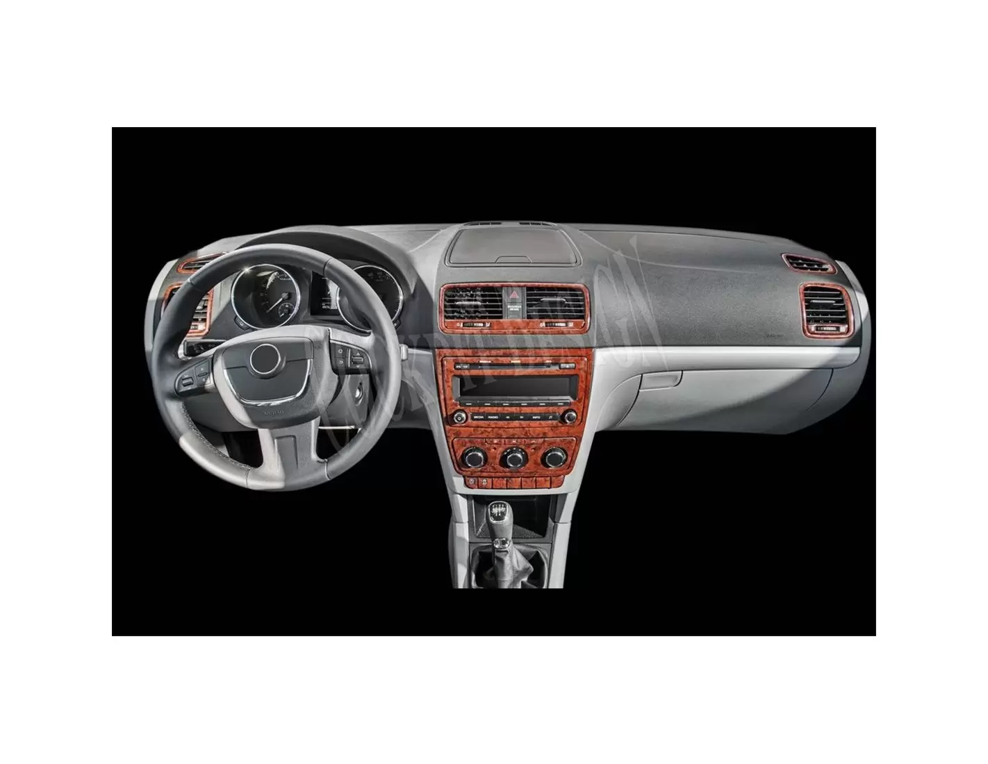 Skoda Yeti 01.2010 3D Decor de carlinga su interior del coche 21-Partes