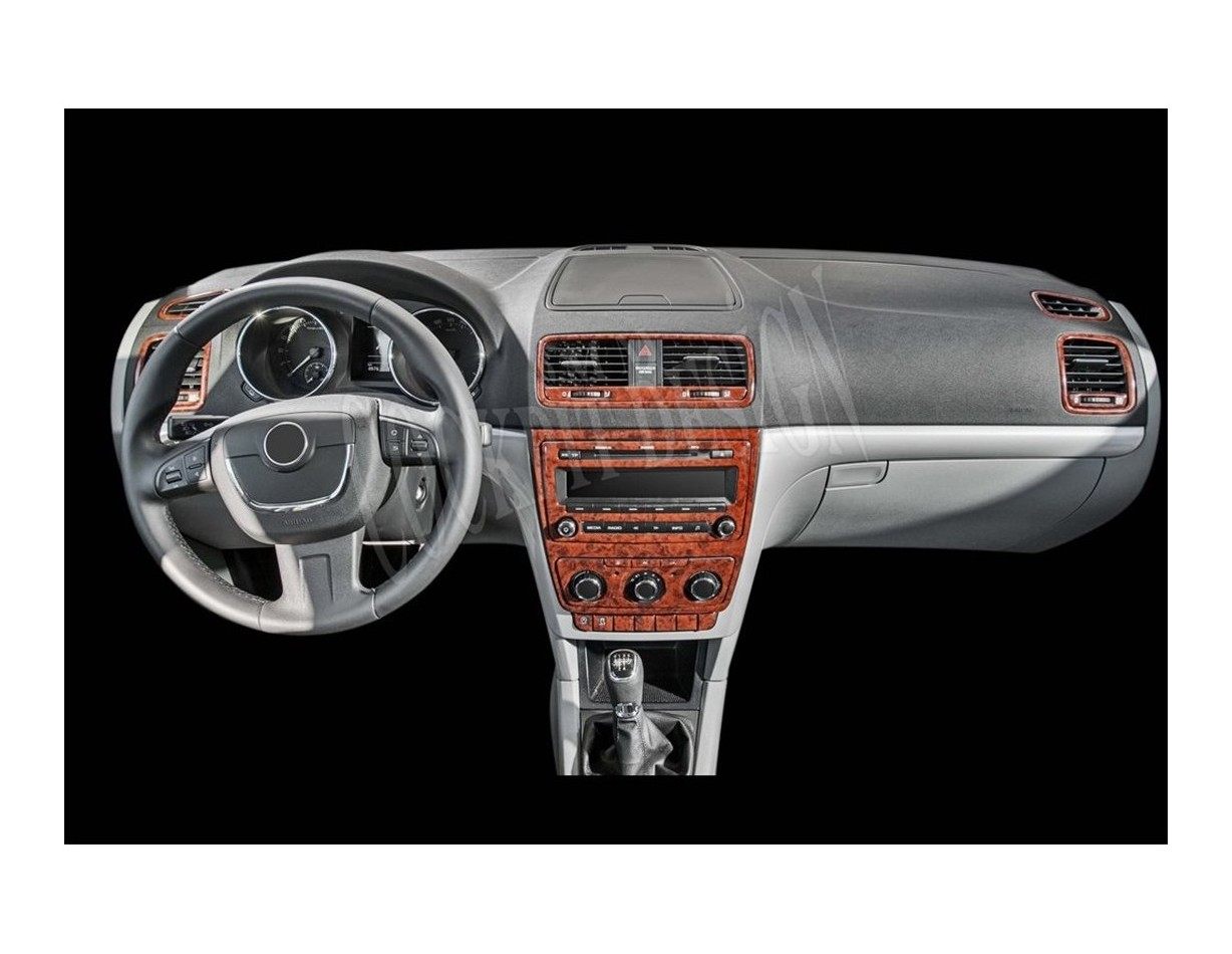 Skoda Yeti 01.2010 3M 3D Interior Dashboard Trim Kit Dash Trim Dekor 21-Parts