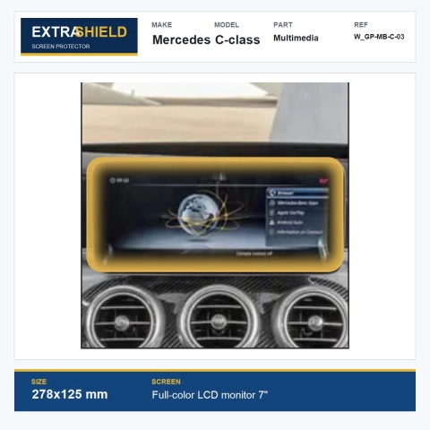 Mercedes C-class Multimedia ExtraShield Screen Protector
