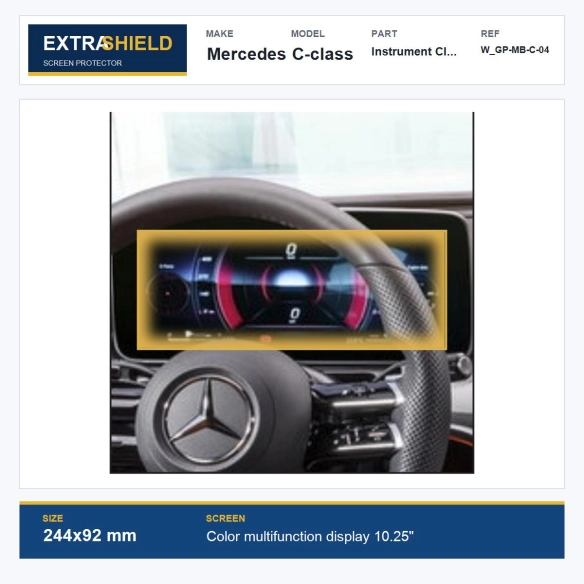 Mercedes C-class Instrument Cluster ExtraShield Screen Protector