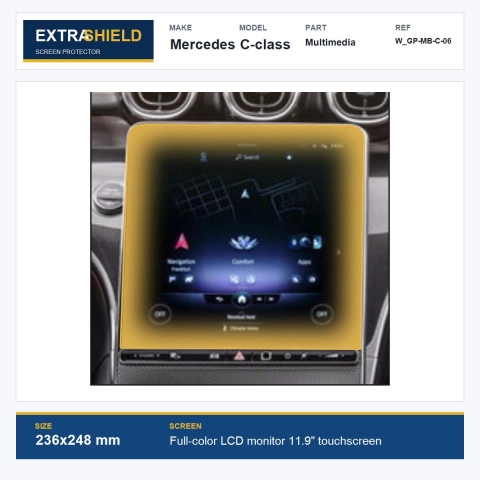 Mercedes C-class Multimedia ExtraShield Screen Protector