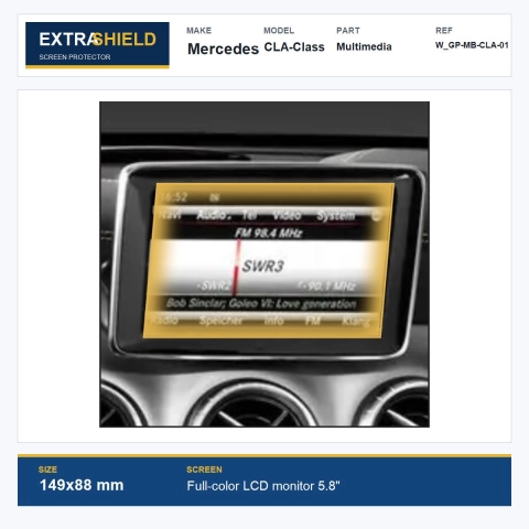 Mercedes CLA-Class Multimedia ExtraShield Screen Protector